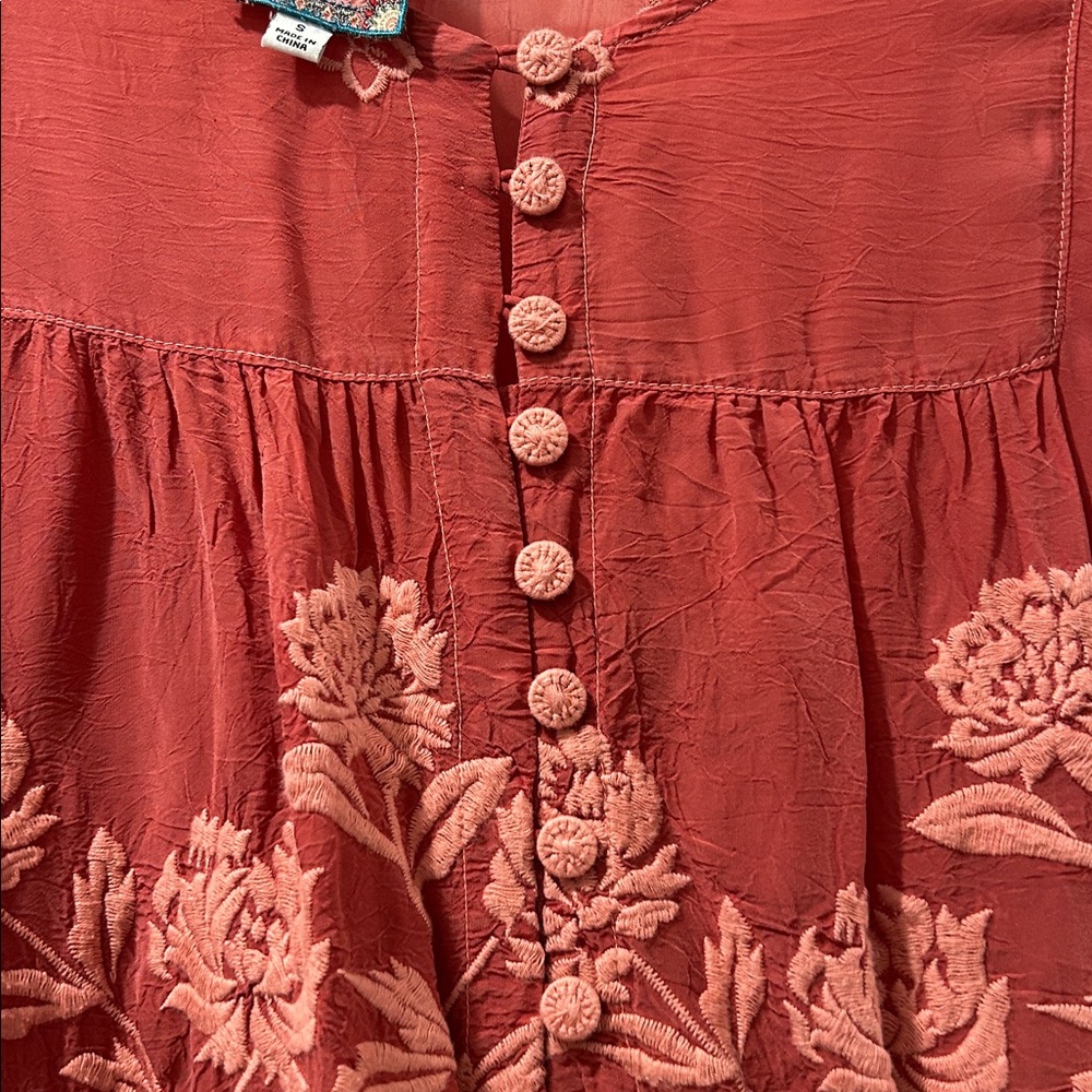 Vintage Johnny Was  Floral Button bohemian  Blouse. S - Picture 4 of 8
